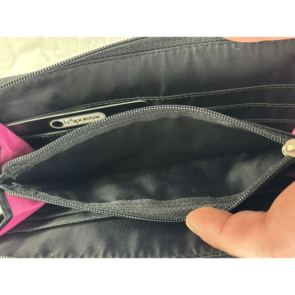 LeSportSac Colorful Striped Zip Around Wallet Clutch - Picture 8 of 13